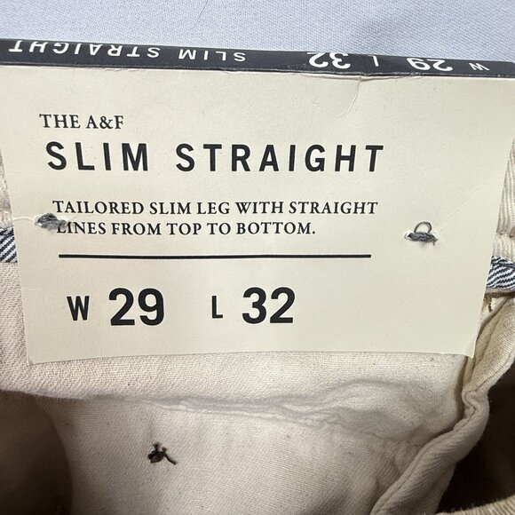 Abercrombie & Fitch Jeans Adult 29W 32L Brown Slim Straight 5 Pockets Denim Mens - Picture 7 of 9